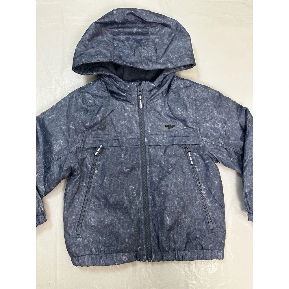 Oshkosh B'Gosh Boys Jacket Size 4T Water Resistant ,wind Protection Blue